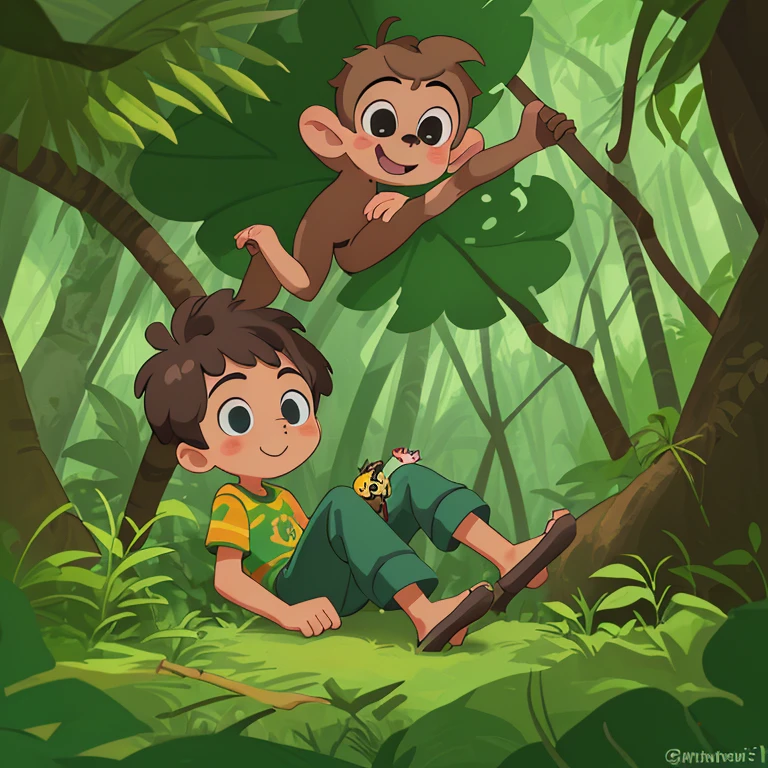 Um na selva com os macaco