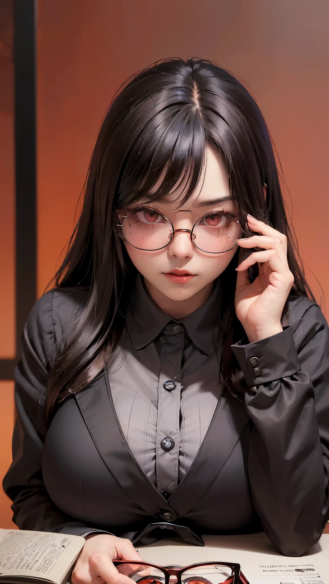 (highest quality,High resolution:1.2),(dark,Threatening:1.1),(Bad luckな:1.1),(devil,Satan,Lucifer:1.1),(devil的な:1.1),(Bad luck,Bad luckな:1.1),(Powerful figure:1.1、Big Breasts、Glasses) 、 ((((Huge glasses, Nerd Glasses, thickメガネ, Round Glasses)))),(((Big Breasts)))、(devil&#39;tail)、(Red eyes shine:1.6)、(赤くGlowing Eyes,Sharp teeth:1.1),(Black wings,thick,shabby:1.1),(hellish landscape:1.1),(fire,sulfur:1.1),(Threatening雰囲気:1.1),(dark shadows,Threatening presence:1.1),(Bad luck clouds,Stormy Skies:1.1),(dark,Spooky atmosphere:1.1),(Bad luck aura,Evil energy:1.1),(dark aura,cigarette:1.1),(intense heat,Burning Flames:1.1),(Surreal,Nightmare Visions:1.1),(Predicting the end:1.1),(Twisted corners,Fiery crown:1.1),(Bad luck whispers,devilのような笑い:1.1),(Cry of pain,echoing screams:1.1),(Bad luck symbols,Ancient runes:1.1),(Mysterious Relic,dark artifacts:1.1),(Infernal Ritual,Ritual sacrifice:1.1),(devil的な minions,creatures of darkness:1.1),(Desolate,Barren Wilderness:1.1),(University of the Soul,soul of suffering:1.1),(Eternal Damnation,A hopeless existence:1.1),(final fall,The world was in chaos.:1.1),(malicious presence,darkness personified:1.1),(Entrance to the underworld,Nightmare Realm:1.1), got it, Beautiful and delicate face, got itですか, Beautiful and delicate eyes, perfectly balanced face, High resolutionスキン, Fine skin, Optimal ratio of four fingers to one thumb, Place your arms under your chest, Red tattoo on lower abdomen、oh!, Wide Hips, Smooth abdomen, thin, Pale skin, __fashion__, __hair__:1.25)、Digital single-lens reflex camera、 Absurd、(Tabletop: 1.3), (Maximum resolution: 1.2), (Ultra HDTV: 1.2), Cinematic Light, Beautiful Eyes and skin, detailed facial features, , (Sharp focus: 1.2）, (Focus on the face:1.2),Perfect Style, Beautiful Face, Acura, Anatomically correct, Highly detailed face and skin texture, Beautiful Eyes, double eyelid, thin eyebrows, Glitter Eyeliner: 1 natural cheeks, Glowing Skin, Fair skin: 1.2, (Glossy Lips: 1.4),(Embarrassed look: 1.2),Highly detailed face and skin texture, Beautiful Eyes, double eyelid, natural cheeks, Glossy Lips: 1.4,Exposed cleavage、charm的な。charm、 Beautiful devil woman from hell,  (zenTangle, Mandala, Tangle, enTangle), (Fractal Art:1.3) , Very detailed, Dynamic Angle, Cowboy Shot, The most beautiful form of chaos, elegant, Brutalist design, Vibrant colors, Romanticism, Alien Creatures, A towering presence, Intimidating aura, Bright colors, Intricate details, Otherworldly textures, Glowing Eyes, multiple limbs, antenna, Mysterious atmosphere, Surrealな風景, Cosmic Energy, Dynamic pose, Photorealistic Rendering, High resolution, Professional artwork, Sci-fi inspiration, Dramatic lighting, Alien Creatures群落, Mysterious atmosphere, Incredible scale, A magnificent work, Complex patterns, Elements of surrealism, Vibrant colors, Atmospheric perspective, Otherworldly beauty, Extraordinary imagination, Great execution, charm的な存在感, Dynamic Movement, The Nature of the Universe, Mysterious Aura, charm的な視線, Great proportions, Immersive Experience, charm的な詳細, Imaginative concept, Superior Quality, Persuasive storytelling, Dreamy atmosphere, superpower, Captivating visuals.