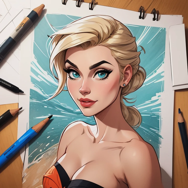 estilo de GTA desenho animado:1.2), Tinker Bell brasileira draw ART Artline fundo branco mulher Imagem de desenho animado de uma mulher , roupas sensuais , garota super valente destemida , Ilustra??o estilo desenho animado, estilo de arte dos desenhos animados, estilo de arte dos desenhos animados, GT styledigital illustration style, design de personagens altamente detalhado, arte digital detalhada fofa, design de personagem retrato, beautiful digital illustration, retrato de alta qualidade, arte em quadrinhos, retrato do design do personagem, without clothes and medium breasts cartoon style female character dressed in Tinker Bell