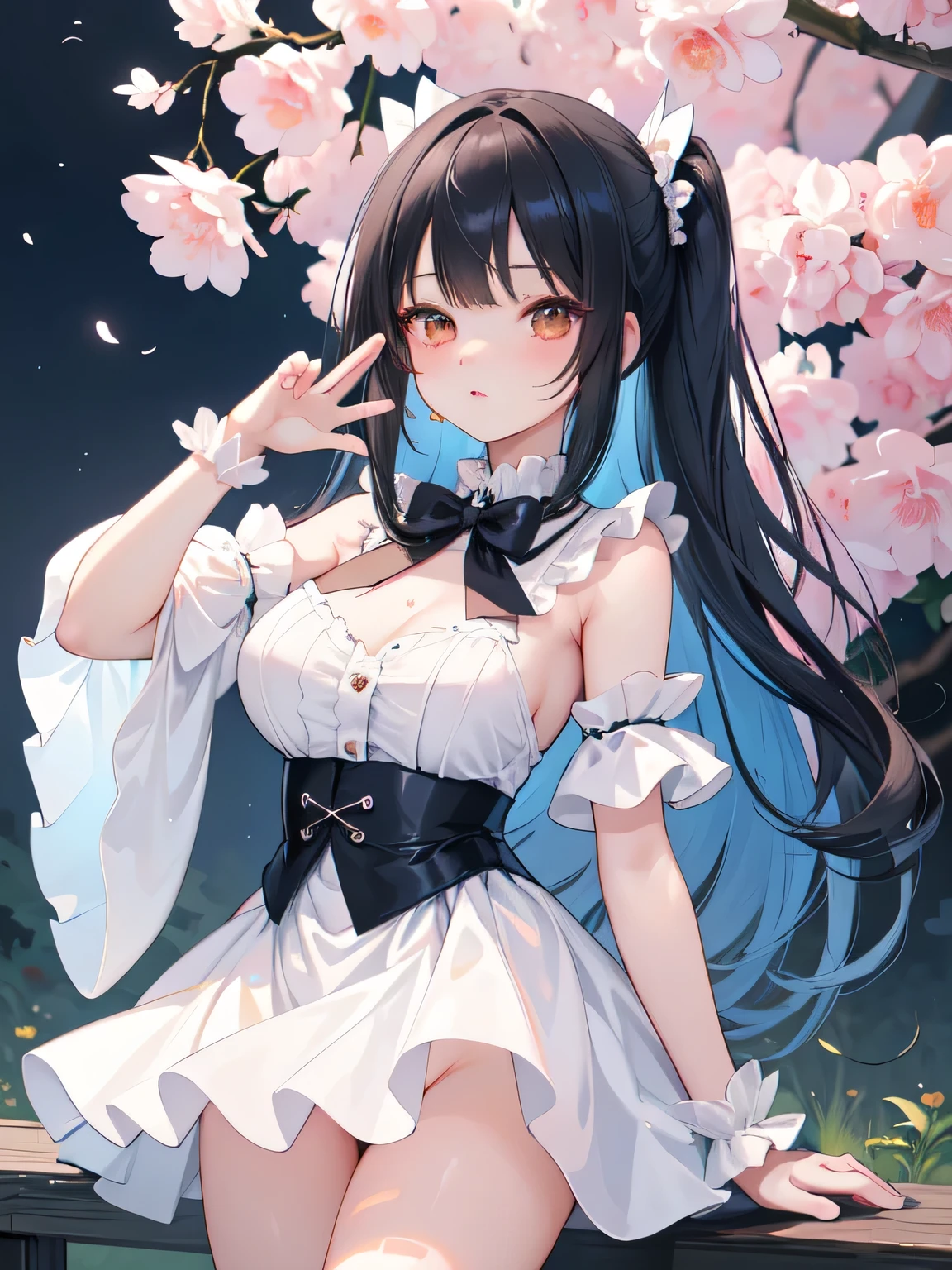 ((best quality)), (Ultra Detailed), ((Extremely detailed)), (fair), ((Kawaii girl)), ((Ultra HD)), (masterpiece), (high quality), (best quality), (4K), (high quality), (1 girl), (Random Action),Parted bangs, ((Hair intake)), Long hair, (Random Hairstyle), Larger breasts, slim body, (Transparent fabric) Succubus normal arm
