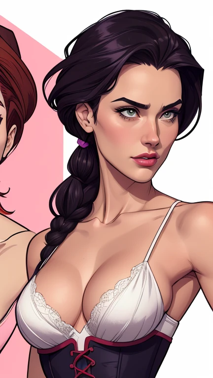 Personagens estilo GTA femininas Yvonne Strahovski estilo de desenho animado:1.2), Woman from Southern Brazil Drawing Art Gaucho Artline white background woman Cartoon image of a woman , roupas sensuais , garota super valente destemida , Ilustra??o estilo desenho animado, estilo de arte dos desenhos animados, estilo de arte dos desenhos animados, digital illustration style, design de personagens altamente detalhado, arte digital detalhada fofa, City fan art, design de personagem retrato, beautiful digital illustration, retrato de alta qualidade, arte em quadrinhos, retrato do design do personagem, Busty without clothes and medium breasts female character two girlfriends Beautiful character pose in dynamic pose two women together Yvonne Strahovski on the left and together with Jennifer Connelly on the right with a symmetrical body with a corset and beautiful breasts, corpo bem definido, delicado e sensual, estilo de desenho animado, digital illustration with each other artgerm style Angelica - Fate/Kaleid Liner Prisma Illya cartoon style digital illustration colorful background diverse attractive woman sesy beautiful female symmetrical breasts beautiful breasts in GTA style cartoon style digital illustration art, melhor qualidade,Cartoon style digital illustration style Jill Valentin resident Evil (papel de parede extremamente detalhado da unidade CG 8k), (melhor qualidade), (best illustration), (melhor sombra), absurdos, Realistic lighting, (abismo), lindo brilho detalhado, arte de , Cartoon style digital illustration style artgermstyle Cartoon style digital illustration estilo GTA