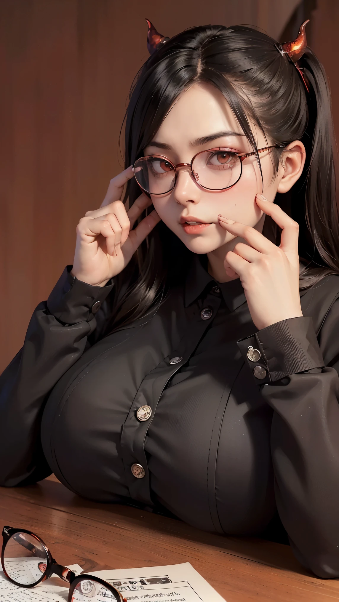 (highest quality,High resolution:1.2),(dark,Threatening:1.1),(Bad luckな:1.1),(devil,Satan,Lucifer:1.1),(devilish:1.1),(Bad luck,Bad luckな:1.1),(Powerful figure:1.1、Big Breasts、Glasses) 、 ((((Huge glasses, Nerd Glasses, thick glasses, Round Glasses)))),(((Big Breasts)))、(devil'tail)、(Red eyes glow:1.6)、(Red glowing eyes,Sharp teeth:1.1),(Black wings,thick,shabby:1.1),(hellish landscape:1.1),(fire,sulfur:1.1),(Threatening atmosphere:1.1),(dark shadows,Threatening presence:1.1),(Bad luck clouds,Stormy Skies:1.1),(dark,Spooky atmosphere:1.1),(Bad luck aura,Evil energy:1.1),(dark aura,cigarette:1.1),(intense heat,Burning Flames:1.1),(Surreal,Nightmare Visions:1.1),(Predicting the end:1.1),(Twisted corners,Fiery crown:1.1),(Bad luck whispers,devilish laughter:1.1),(Cries of pain,echoing screams:1.1),(Bad luck symbols,Ancient runes:1.1),(Mysterious Relic,dark artifacts:1.1),(Infernal Ritual,Ritual sacrifice:1.1),(devilish minions,creatures of darkness:1.1),(Desolate,Barren Wilderness:1.1),(University of the Soul,Suffering Soul:1.1),(Eternal Damnation,A hopeless existence:1.1),(The Last Autumn,The world was in chaos.:1.1),(malicious presence,darkness personified:1.1),(Entrance to the underworld,Nightmare Realm:1.1), Understood, 美しく繊細なface, Understoodですか, Beautiful and delicate eyes, 完璧なバランスのface, High resolutionスキン, Fine skin, Optimal ratio of four fingers to one thumb, Place your arms under your chest, Red tattoo on lower abdomen、oh!, Wide Hips, Smooth abdomen, thin, Pale skin, __fashion__, __hair__:1.25)、Digital single-lens reflex camera、 Absurd、(Tabletop: 1.3), (Maximum resolution: 1.2), (Ultra HDTV: 1.2), Cinematic Light, Beautiful Eyes and skin, detailed facial features, , (Sharp focus: 1.2), (faceに焦点を当てる:1.2),Perfect Style, 美しいface, Acura, Anatomically correct, Highly detailed face and skin texture, Beautiful Eyes, double eyelid, thin eyebrows, Glitter Eyeliner: One natural cheek, Glowing Skin, Fair skin: 1.2, (Glossy Lips: 1.4), Cthulhu,(((monster:1.35))),(face:1.25),JK,Sailor suit,(((Tentacles:1.35))),((twisted limbs:1.3)),(sarcoma:1.35),dark絵,((highest quality)), ((masterpiece)), (Attention to detail), (High resolution), Looking up at the infinite length of the universe, Infinite galaxies, Dangerous black holes, Exploding supernova, Floating Stars, Infinite staircase, nebula, Unlucky, Cinematic atmosphere, negative dark mode, Mac Escher, Senseijaye Art, Matrix Atmosphere, digital code rotation, Matte Paint," Girl with golden pearl wrapped around jungle vines, Detailed facial features, Very delicate and beautiful&References;, colorful poisonous flower vine, 赤いTentaclesの群れに囲まれて, antenna: 1.5), 背景にTentaclesの群れ, ((highest quality)), ((Realistic)), Medusa, Upper Body, hairの毛は無数の蛇でできている, Green Eyes, 女性のface, Metallic underwear, Trending on Artstation, Clear focus, Studio shot , Intricate details, Very detailed, Detailed eyes, figure, Very detailed, Sharp focus,