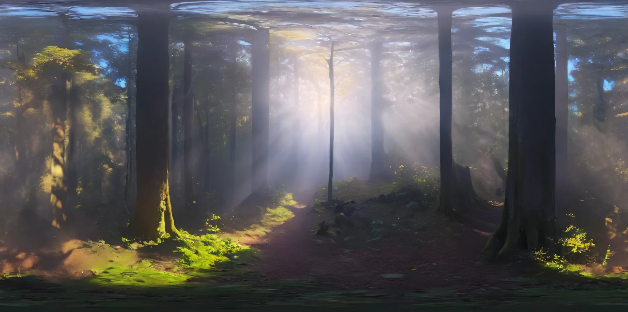 There is a path in the middle of the forest，The sun shines through the gaps in the trees, casting beams of light,lens flare,Lens flare,Enchanted Forest backround, Enchanted Forest background, background technologywork, fantasy Forest background, soft Forest background, elf Forest background, Fantasy Forrest Background, A beautiful path in the forest, Fantasy forest environment, Forest trail, anime background technology, background technology, Magical environment, Anime Background, Forest background, Enchanted Forest