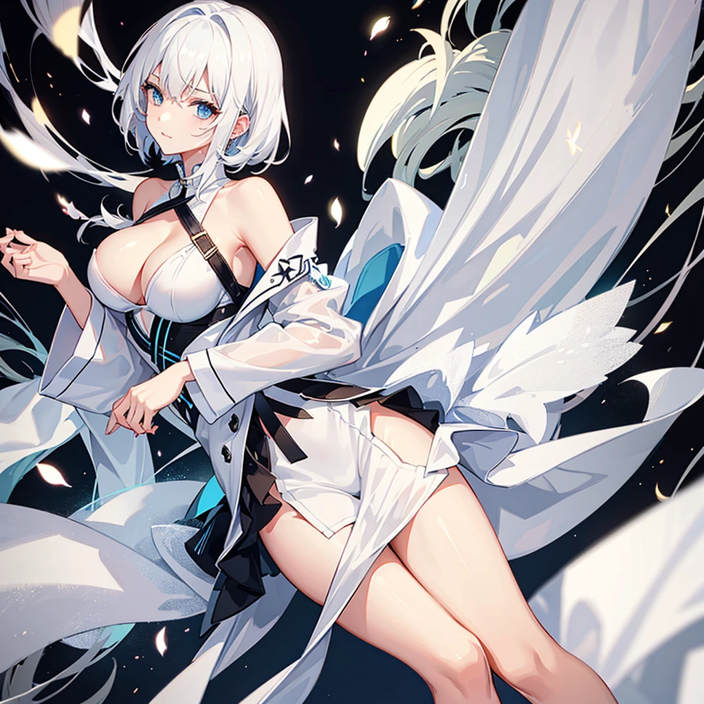 White Hair、Sexy outfit