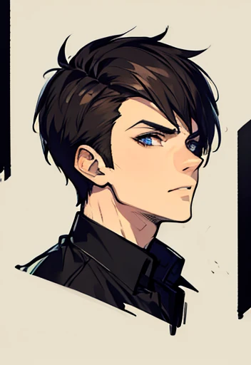 Concept ART, Male , short hair Style  , ((Best quality ,artwork )) 