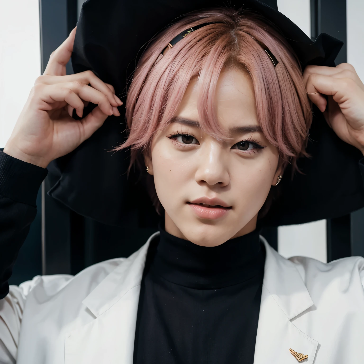 Jimin de bts como un supervillano 