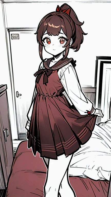 8k,wallpaper of extremely detailed CG unit, masterpiece,hight resolution,top-quality,top-quality real texture skin,hyper realisitic,increase the resolution,RAW photos,best qualtiy,highly detailed,the wallpaper,cinematic lighting,ray trace,golden ratio, BREAK ,solo,1girl\(hatoba tsugu,(white:1.3) pantyhose,,hat,black beret,blown hair,,virtual youtuber,black pleated skirt,brown eyes,hair flower,hair ornament,black bow,suspenders,white collared shirt,bowtie,bangs,black loafers footwear,mole under eye\),background\(at midnight,very dark city,many poles and wires,photo-realistic background\),dynamic angle, from below,low polygon 3d