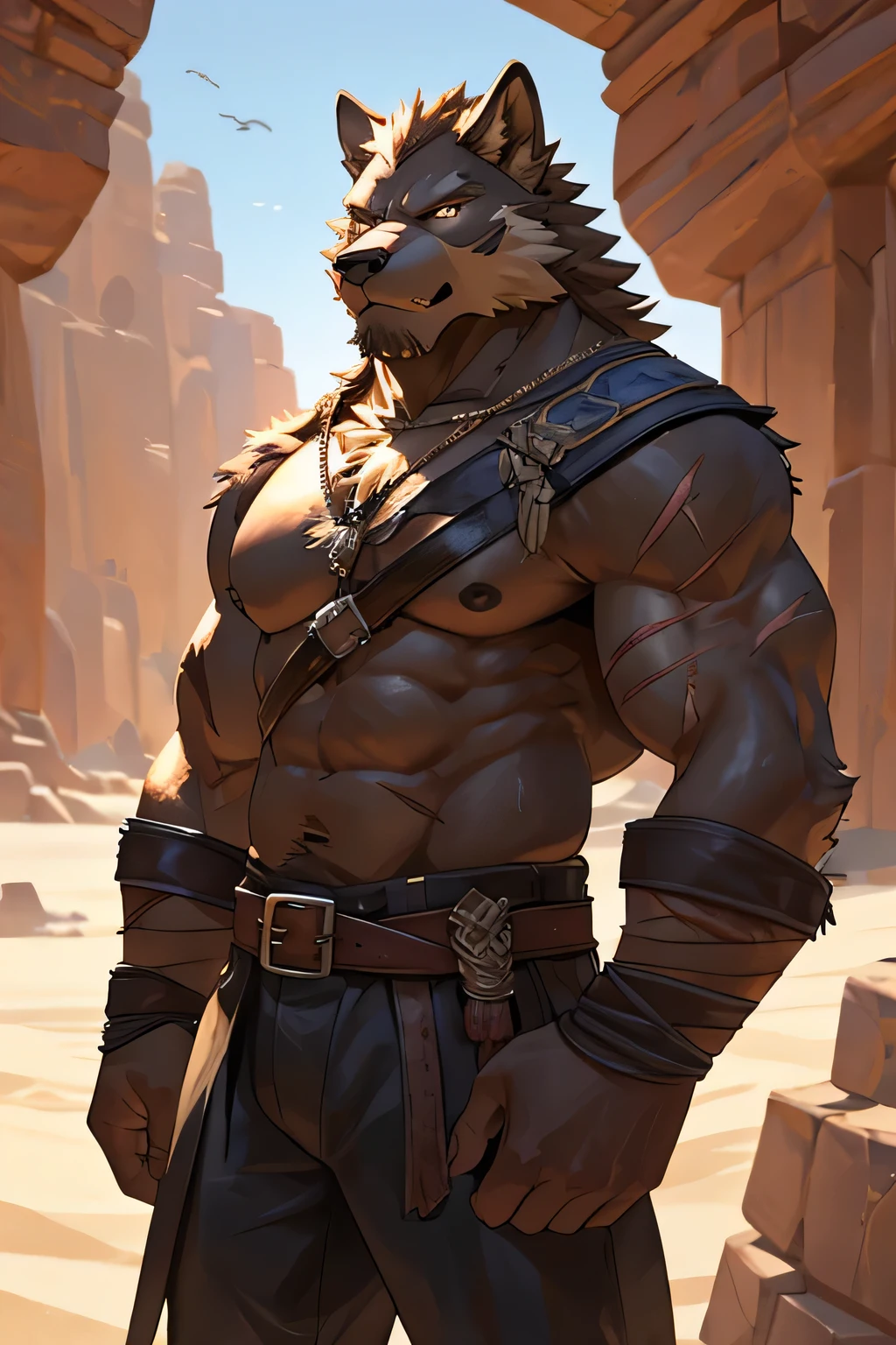 furry, anthro, horse, realistic flaccid equine penis:1.3, equine penis:1.8, equine penis:1.2, (he is wearing viking clothes:1.6), realistic equine penis, big flaccid testicles:1.4), super detailed, detailed face, best art, 8k, vibrant, by snowskau:0.4, by taran fiddler:1.8, by RedRusker:1.8, art stile, 3D, fullbody,