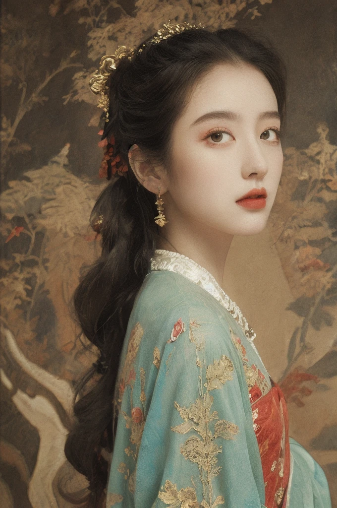 (NSFW:1)In an enchanting setting, an oil painting (1.5) captures a dynamic scene, where a confident girl (1girl) leans against a dreamy background infused with elements of Chinese aesthetics. The backdrop, adorned with mesmerizing Ambilight colors, exudes a touch of China's charm. The dynamic brushwork (1.5) brings her form to life, while the double-exposure background weaves an ethereal atmosphere. Vivid splashes and lively brushstrokes add an artistic flair.
Limited colors burst forth on an ultra-detailed 8k unity wallpaper, seamlessly incorporating elements of Chinese culture, complemented by zentangle and mandala motifs that blend harmoniously with fractal art (1.3). The dynamic angle presents an elegant dance of chaos against a dreamlike atmospheric brutalist design background.
A symphony of renowned artists like James Jean, Roby Dwi Antono, and Ross Tran contributes to an ecstatic musical notes ambiance. Floating colorful sparkles (1) illuminate her glowing skin against the cosmic backdrop, creating a tranquil mosaic reminiscent of blue and green jellyfish (1.4) amidst the photorealistic (1.4) depths.