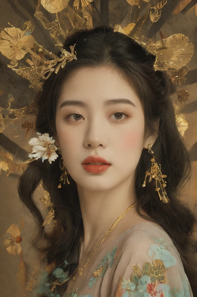 (NSFW:1)In an enchanting setting, an oil painting (1.5) captures a dynamic scene, where a confident girl (1girl) leans against a dreamy background infused with elements of Chinese aesthetics. The backdrop, adorned with mesmerizing Ambilight colors, exudes a touch of China's charm. The dynamic brushwork (1.5) brings her form to life, while the double-exposure background weaves an ethereal atmosphere. Vivid splashes and lively brushstrokes add an artistic flair.
Limited colors burst forth on an ultra-detailed 8k unity wallpaper, seamlessly incorporating elements of Chinese culture, complemented by zentangle and mandala motifs that blend harmoniously with fractal art (1.3). The dynamic angle presents an elegant dance of chaos against a dreamlike atmospheric brutalist design background.
A symphony of renowned artists like James Jean, Roby Dwi Antono, and Ross Tran contributes to an ecstatic musical notes ambiance. Floating colorful sparkles (1) illuminate her glowing skin against the cosmic backdrop, creating a tranquil mosaic reminiscent of blue and green jellyfish (1.4) amidst the photorealistic (1.4) depths.