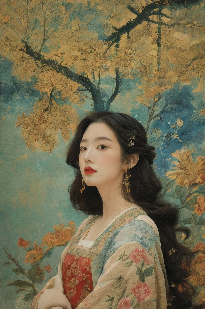 (NSFW:1)In an enchanting setting, an oil painting (1.5) captures a dynamic scene, where a confident girl (1girl) leans against a dreamy background infused with elements of Chinese aesthetics. The backdrop, adorned with mesmerizing Ambilight colors, exudes a touch of China's charm. The dynamic brushwork (1.5) brings her form to life, while the double-exposure background weaves an ethereal atmosphere. Vivid splashes and lively brushstrokes add an artistic flair.
Limited colors burst forth on an ultra-detailed 8k unity wallpaper, seamlessly incorporating elements of Chinese culture, complemented by zentangle and mandala motifs that blend harmoniously with fractal art (1.3). The dynamic angle presents an elegant dance of chaos against a dreamlike atmospheric brutalist design background.
A symphony of renowned artists like James Jean, Roby Dwi Antono, and Ross Tran contributes to an ecstatic musical notes ambiance. Floating colorful sparkles (1) illuminate her glowing skin against the cosmic backdrop, creating a tranquil mosaic reminiscent of blue and green jellyfish (1.4) amidst the photorealistic (1.4) depths.