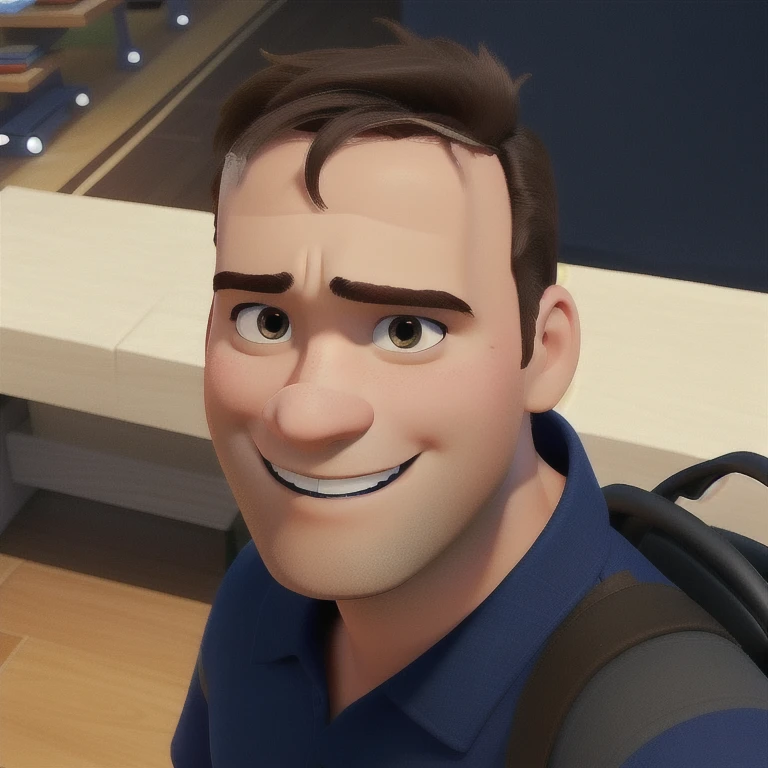 Um homem estilo disney pixar, alta qualidade, melhor qualidade