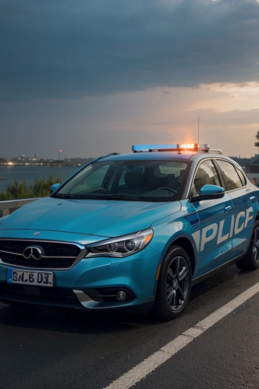 policeman stops a car