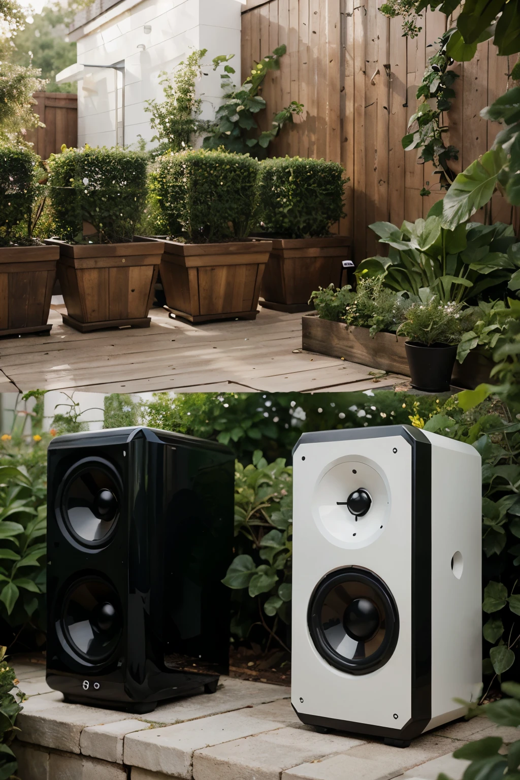 moodboard for product designer concept outdoor garden speaker