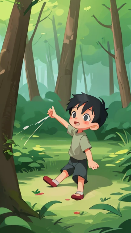playing at forest