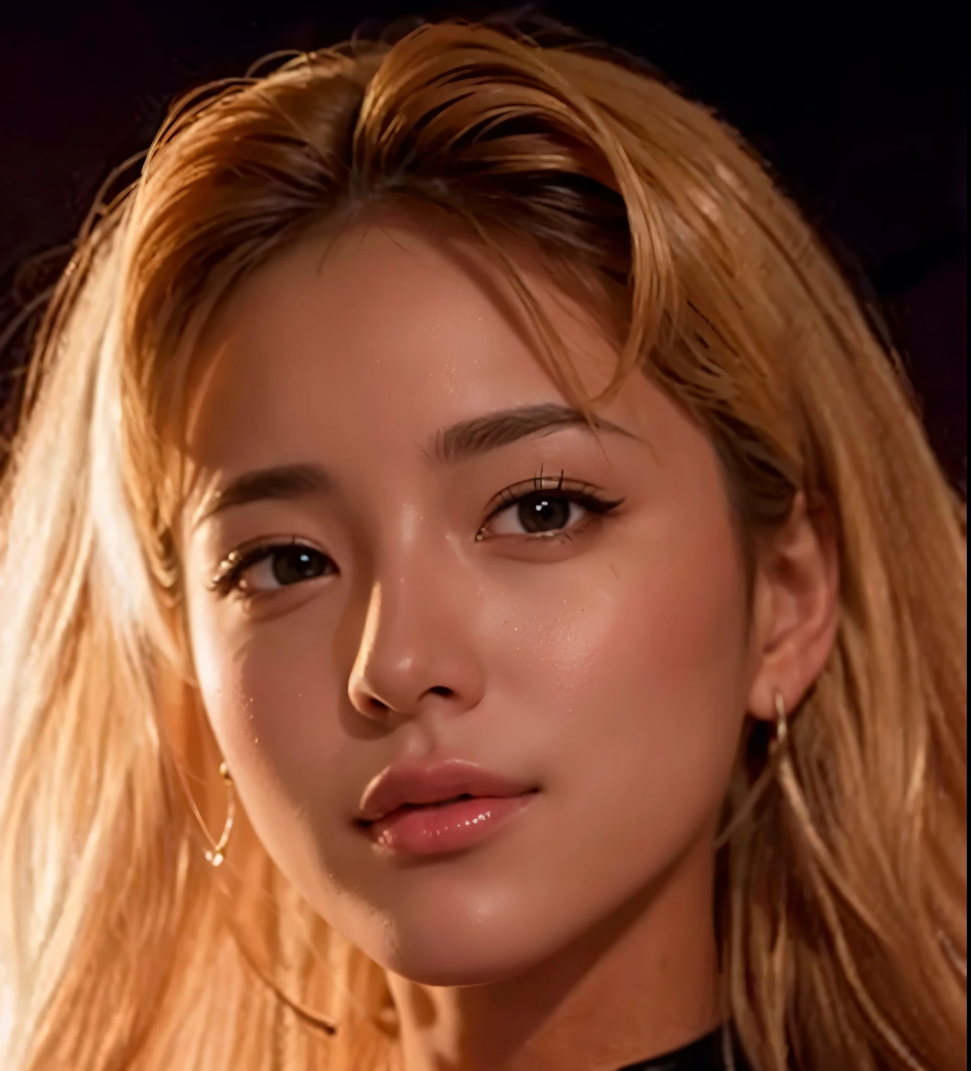 a detailed realistic portrait of a woman, lightskin skin, blond hair, beautiful detailed eyes, beautiful detailed lips, extremely detailed face, highly detailed skin texture, hyper realistic, realistic lighting, photorealistic, cinematic lighting, 8k, best quality, masterpiece, award winning, sharp focus, ultra-detailed, high-resolution, physically-based rendering, vivid colors, natural skin tones