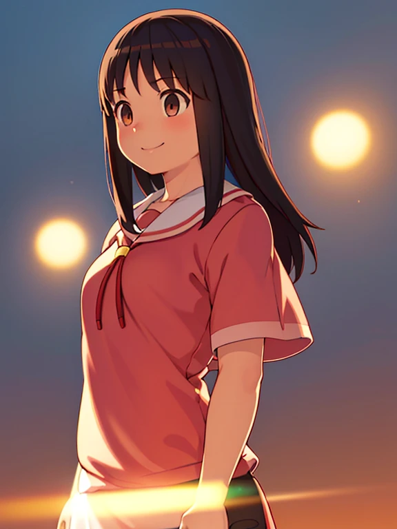 knife wielding,(Obra maestra, mejor calidad:1.2),illustration,8k,High Definition,1 chica,solo,tiro de vaquero, (((Obra maestra))),(((mejor calidad))),(((extremadamente detallado))), illustration, 1 chica, Azumanga Daioh, kasuga ayumu, Azumanga Daioh's , cuello marinero, , serafuku, sonrisa, Serafuku rosa, boca abierta solo, vivid color, Brillante, (By the chestnut),(Brown eyes), cuerpo completo, descalzo, volumetric lighting, ojos multicolores, ojos detallados, hiper detallado, light sonrisa, Muy detallado, hermoso, small details, ultra detallado, mejor calidad, intrincado, 4k, 8k, tendencia en artstation, buena anatomia, hermoso lighting, premiado, small breasts, al aire libre