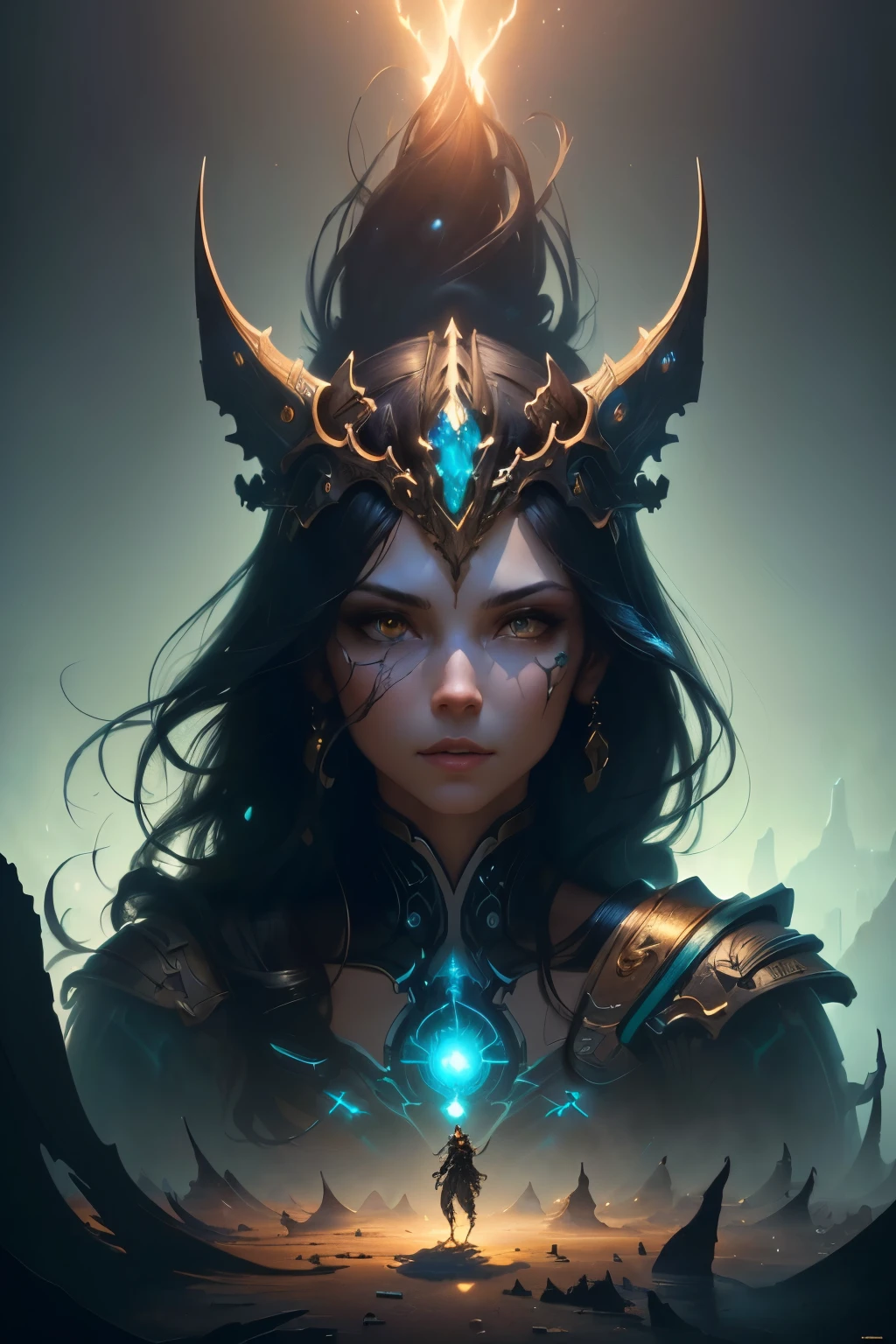 masterpiece, best quality, (extremely detailed CG unity 8k wallpaper), (best quality), (best illustration), (best shadow), absurdres, realistic lighting, (Abyss), beautiful detailed glow, art by PeterMohrBacher,