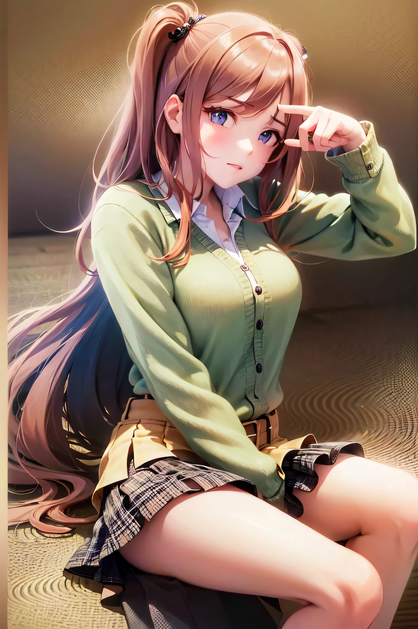 "(obra maestra, mejor calidad: 1.2), solo, 1 chica, Miku Nakano, serio, boca cerrada, mirando al espectador, mano en la cara, sentado, piernas cruzadas, camisa con cuello, corbata, falda, medias"
(Prominence on masterpiece, best quality: 1.2), alone, 1 girl, Miku Nakano, serious, closed mouth, looking at the viewer, hand on the face, sitting, crossed legs, collared shirt, tie, skirt, stockings)