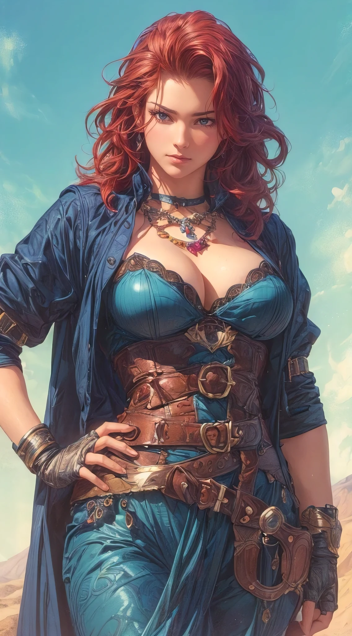 (best quality,4k,8k,highres,masterpiece:1.2),ultra-detailed,(realistic,photorealistic,photo-realistic:1.37), illustration by artgerm and gerald brom, attractive woman, perfect body, huge breasts, hyperfeminine curves, cute and playful pose, vibrant, emotive expressions