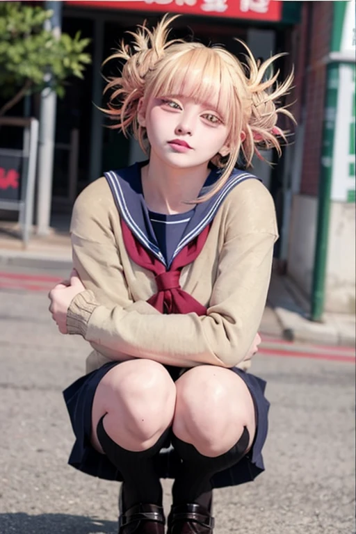 Asian woman in alafe sitting on the ground with legs crossed, pretty face with arms and legs, Korean Girl, chiho, young and cute girl, the anime girl is crouching, Round thighs, Casual pose, Young Pretty Gravure Idol, 25-year-old girl, Sitting on the ground, Engaging pose, Young Gravure Idol, a cute young girl、white color panties、pantie shot,A slight smil、high-heels、Two legs