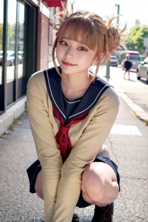 Asian woman in alafe sitting on the ground with legs crossed, pretty face with arms and legs, Korean Girl, chiho, young and cute girl, the anime girl is crouching, Round thighs, Casual pose, Young Pretty Gravure Idol, 25-year-old girl, Sitting on the ground, Engaging pose, Young Gravure Idol, a cute young girl、white color panties、pantie shot,A slight smil、high-heels、Two legs