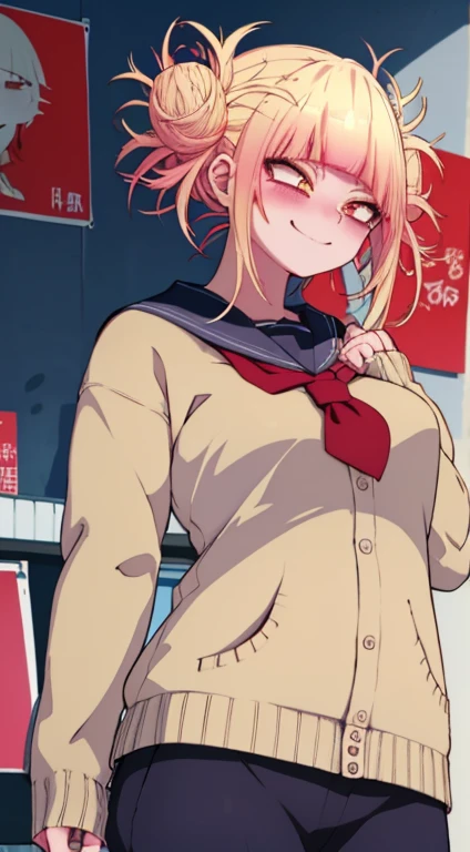 top-quality、Top image quality、​masterpiece、girl with((18year old、Blue Sports Bra、Blue sports pants、Best Bust、Bust 90、Blonde twintails、Red Eyes、open chest wide、Valley、Happiness、A slender、ssmile,fitness)）hiquality、Beautiful Art、Background with((sports club))、masutepiece、Elaborate design、visualart、