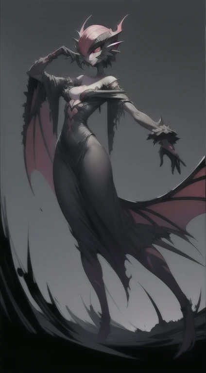 Hell fortress life, mutated, Gardevoir chimaera monster, female creature,
