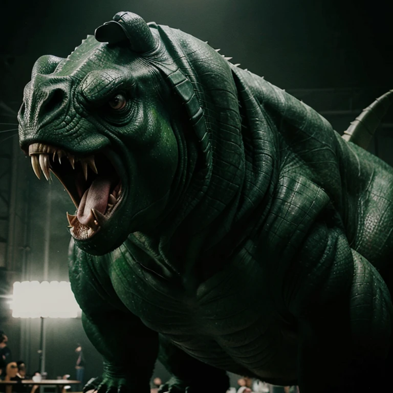 Giant dark green tyranossaur brutal violent Sousa Esporte Clube