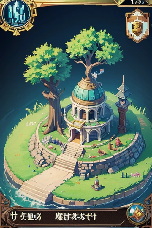 fantasy world, estilo isekai de anime, zona de comercio en la playa, estilo pixel art