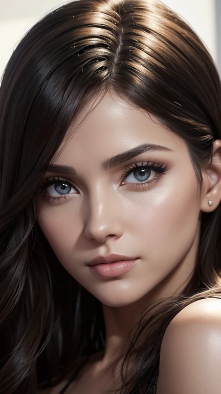 40 year old woman, Rasgos delicados y armoniosos de su rostro., ojos expresivos y brillantes, (alumnos detallados: 1.2), long and curved eyelashes, ojos verdes vivos, elegant and symmetrical tapered nose, Labios carnosos y claros con una forma naturalmente elegante., estructura facial equilibrada, slightly highlighted cheekbones, zora々apariencia, Delicate jaws that create a soft, clear line along the face., detalles intrincados, Piel texturizada, Piel detallada, La piel, sudor, pelo rubio blanco, cabello corto, mirada sexy, bragas y sujetador transparentes, ((see through)), ((muy transparente)), bragas tanga, looking back, pose sugerente, Anatomically perfect, , Visible halo, cuerpo completo, En la cama, 32K, nffsw, surrealism, (fotorrealista:1.37), extremadamente detallado, Hyper realistic, luces de estudio, Volumetric lights, viñeteado, profundidad de campos,super high resolution.arte de personajes,ropa interior negra,