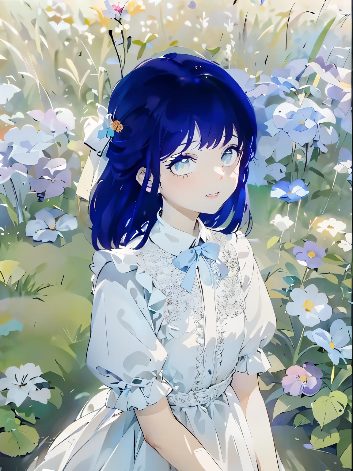 anime sentada em uma cadeira vermelha com flores no fundo, anime moe artstyle, visual anime de uma bonito, Guweiz em Pixiv ArtStation, pequena , no vestido, , Guweiz em ArtStation Pixiv, Arte Zerochan, anime bonito, Estilo de arte anime bonito, anime illustration, anime girl in a field of flowers with a bow, visual de anime de uma linda garota, Ilustra??o de anime suave, linda garota de anime, portrait of linda garota de anime, lindo estilo de anime, made with anime painter studio, beautiful estilo de arte de anime, portrait of uma garota de anime, em estilo anime, lindo retrato de anime, jovem anime, uma garota de anime, estilo de arte de anime, white eyes, Red lips