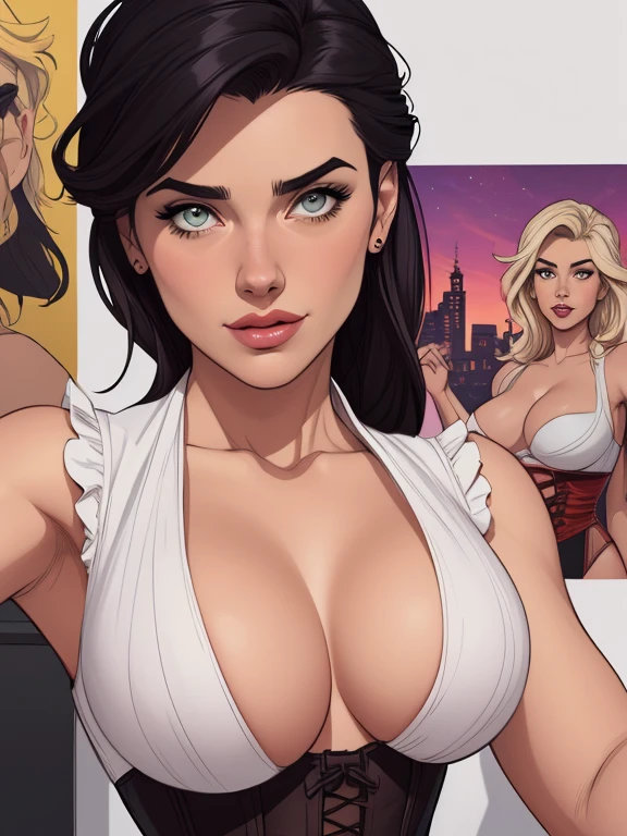 Personagens estilo artgerm femininas Yvonne Strahovski estilo de desenho animado:1.2), Woman from Southern Brazil Drawing Art Gaucho Artline white background woman Cartoon image of a woman , roupas sensuais , garota super valente destemida , Ilustra??o estilo desenho animado, estilo de arte dos desenhos animados, estilo de arte dos desenhos animados, digital illustration style, design de personagens altamente detalhado, arte digital detalhada fofa, City fan art, design de personagem retrato, beautiful digital illustration, retrato de alta qualidade, arte em quadrinhos, retrato do design do personagem, Busty without clothes and medium breasts female character two girlfriends Beautiful character pose in dynamic pose two women together Yvonne Strahovski on the left and together with Jennifer Connelly on the right with a symmetrical body with a corset and beautiful breasts, corpo bem definido, delicado e sensual, estilo de desenho animado, digital illustration with each other artgerm style Angelica - Fate/Kaleid Liner Prisma Illya cartoon style digital illustration colorful background diverse attractive woman sesy beautiful female symmetrical breasts beautiful breasts in cartoon style digital illustration art, melhor qualidade,Cartoon style digital illustration style Jill Valentin resident Evil (papel de parede extremamente detalhado da unidade CG 8k), (melhor qualidade), (best illustration), (melhor sombra), absurdos, Realistic lighting, (abismo), lindo brilho detalhado, arte de , Cartoon style digital illustration style artgermstyle Cartoon style digital illustration