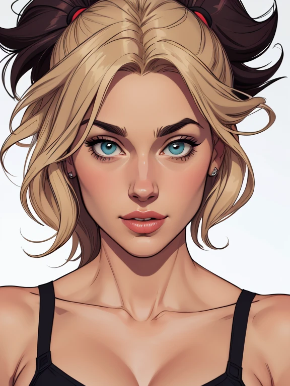 Personagem mulher ninja com marcas de guerras Imagem de desenho animado de uma mulher .cartoon style illustration, estilo de arte dos desenhos animados, estilo de arte dos desenhos animados, digital illustration style, design de personagens altamente detalhado, arte digital detalhada coragem, Forest fan art, Design de personagens de retrato, beautiful digital illustration, retrato de alta qualidade, Arte em quadrinhos, mulher jovem cabelo com transas lindas . Beautiful lined eyes Medium large bust and wonderful sexy clothes. image expression of sexual desire from the waist to the head illustration