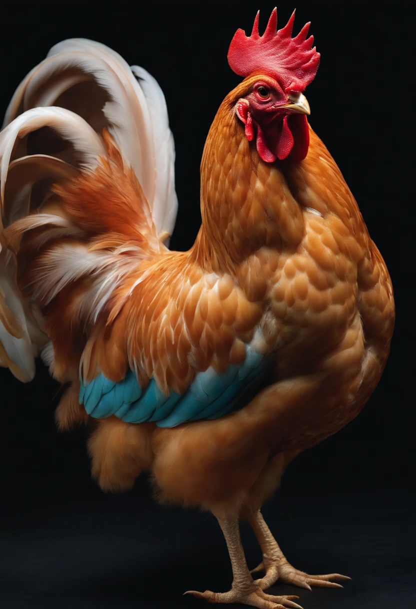 A chicken cut in half with its internal organs visible anatomy