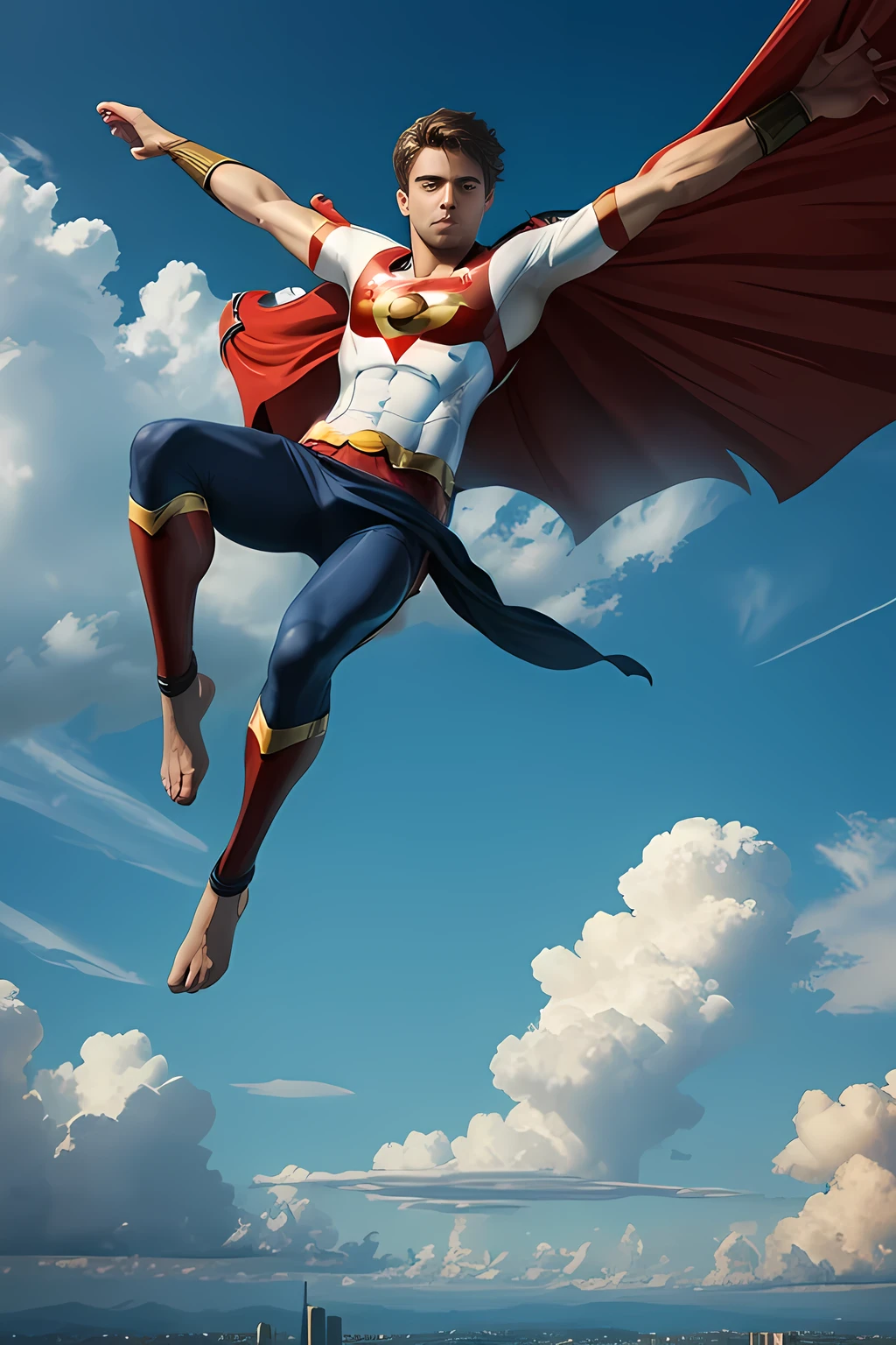 (Hero floating:1.5) in the sky high, full body,
best quality, 8k, high resolution, ultra-detailed, extremely detailed, top quality, realistic,