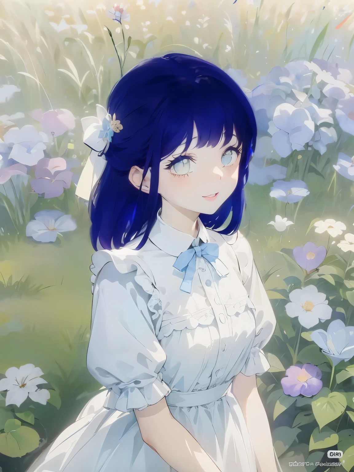 anime sentada em uma cadeira vermelha com flores no fundo, anime moe artstyle, visual anime de uma bonito, Guweiz em Pixiv ArtStation, pequena , no vestido, small curvy , Guweiz em ArtStation Pixiv, Arte Zerochan, anime bonito, Estilo de arte anime bonito, anime illustration, anime girl in a field of flowers with a bow, visual de anime de uma linda garota, Ilustra??o de anime suave, linda garota de anime, portrait of linda garota de anime, lindo estilo de anime, made with anime painter studio, beautiful estilo de arte de anime, portrait of uma garota de anime, em estilo anime, lindo retrato de anime, jovem anime, uma garota de anime, estilo de arte de anime, white eyes, Red lips, small girl