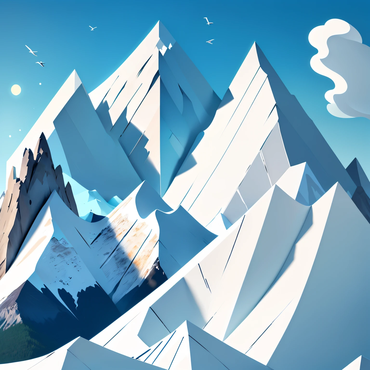 Logo for PRP-MONTAÑA, an Argentine company specialized in mountain adventure tourism. Their motto is "We Make What We Want". The logo colors are light blue, gray, and white. Picture a mountain peak emerging from a cloud-covered sky, its snowy summit touching the azure heavens. The mountain is flanked by two adventurous hikers, their poles planted firmly on the rocky terrain, their faces reflecting determination and excitement. The PRP-MONTAÑA name is boldly depicted in white on the mountain's slopes, blending seamlessly with the blue and gray background. The logo emanates a sense of adventure, freedom, and the thr