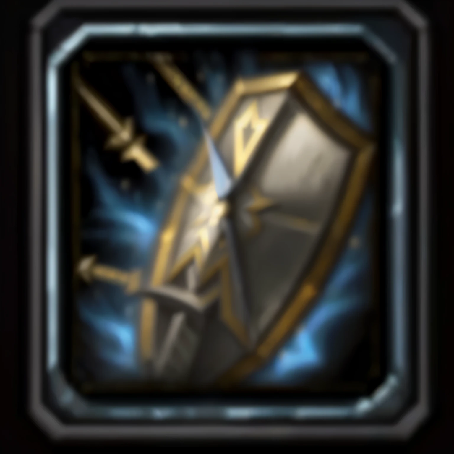 picture shield, Значок заклинания World of Warcraft, ability image, alliance, dwarven weapon, warcraft blizzard weapon art, detailed, from peace of warcraft, cool hunter, blizzard, Heavy JPEG artifact, piece of art, a sword, legendary item, Arthas, Warcarft World, Lightning Mage Spell Icon