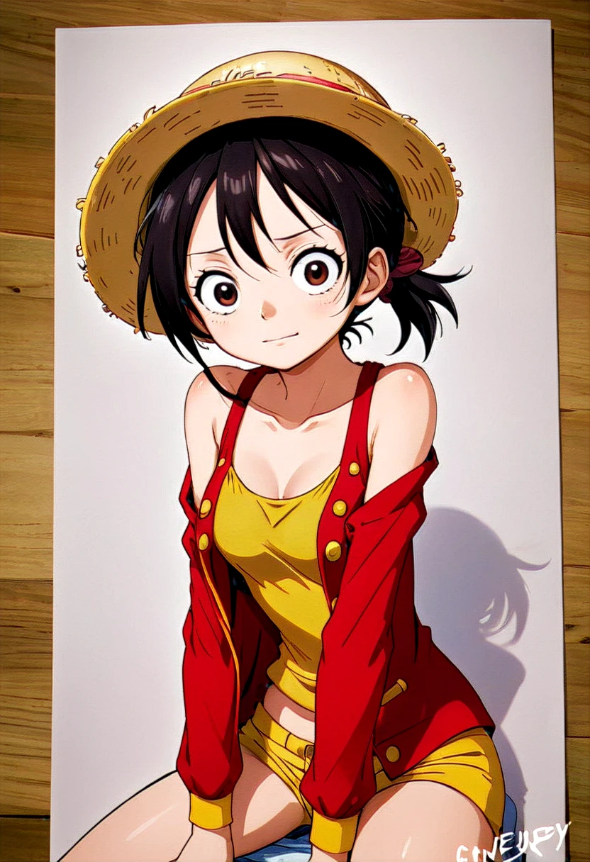 Luffy from the manga series "One Piece" genderbent
