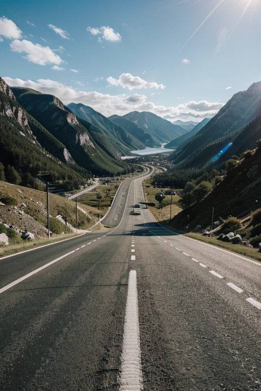 very bumpy road in a mountainous place