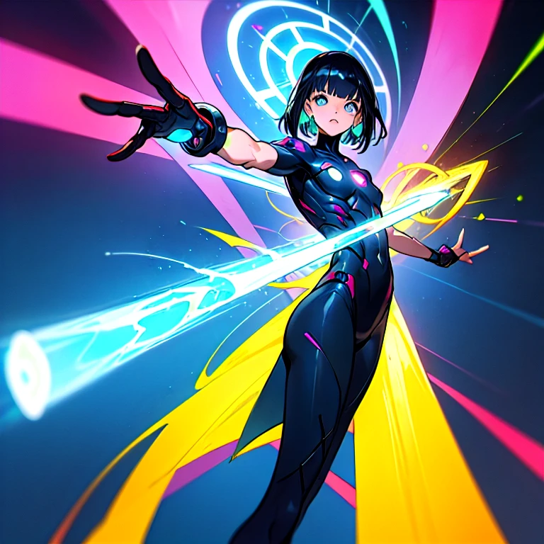 Cable dos x-man viagem no portal energetico tridimensional detalhes neon
