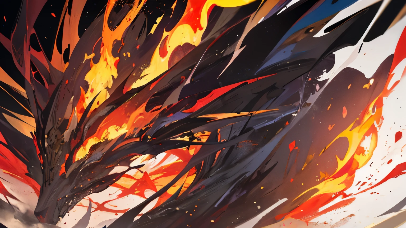 ((Best quality)), ((masterpiece)), (detailed),
magic and patterns on dark nature forest dark,without characters,Burning forest red