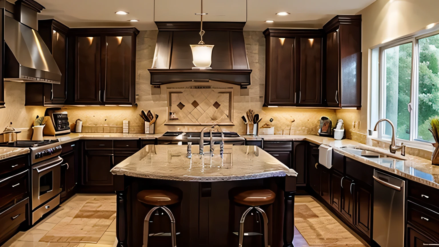 lavish kitchen back drop