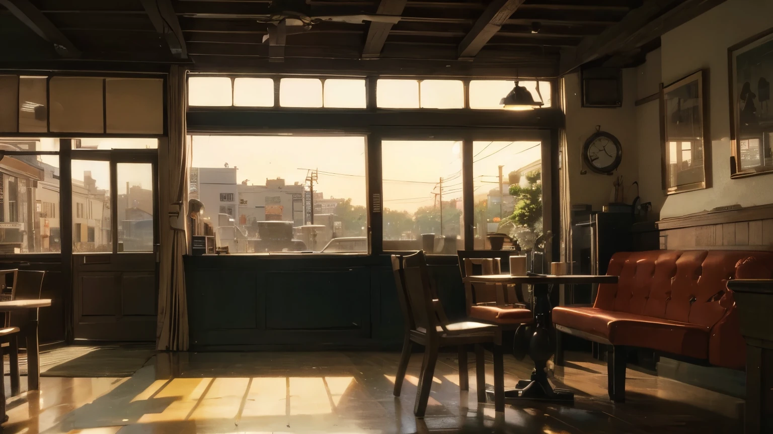 Cafe images that look good in lofi videos。Jazz is playing