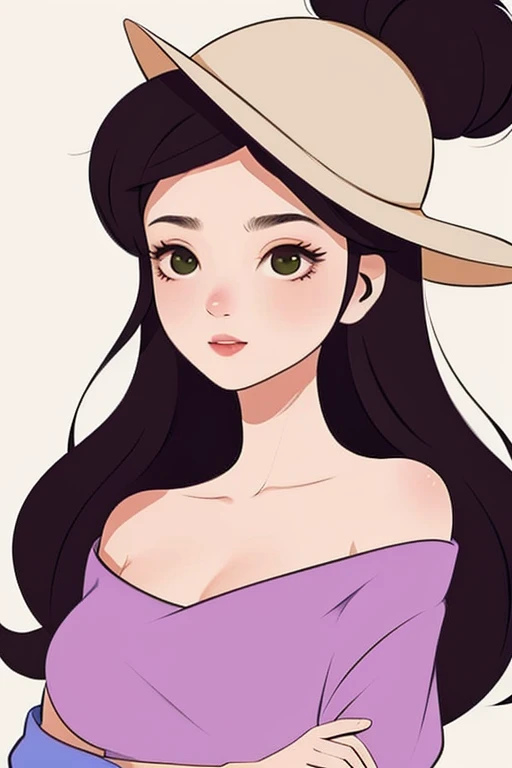 clean face ,Pinglu ,((illustration))Upper Body,Flat face without details ,vector