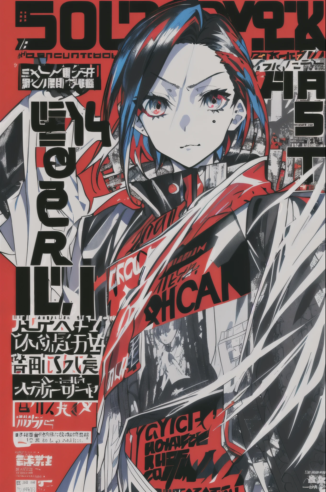 ((((dramatic))), (((gritty))), (((intense))) film poster featuring a young woman as the central character. She stands confidently in the center of the poster, wearing a stylish and edgy outfit, with a determined expression on her face. The background is dark and gritty, with a sense of danger and intensity. The text is bold and attention-grabbing, with a catchy tagline that adds to the overall feeling of drama and excitement. The color palette is mainly dark with splashes of vibrant colors, giving the poster a dynamic and visually striking appearance,tachi-e
(magazine:1.3), (cover-style:1.3), fashionable, woman, vibrant, outfit, posing, front, colorful, dynamic, background, elements, confident, expression, holding, statement, accessory, majestic, coiled, around, touch, scene, text, cover, bold, attention-grabbing, title, stylish, font, catchy, headline, larger, striking, modern, trendy, focus, fashion,