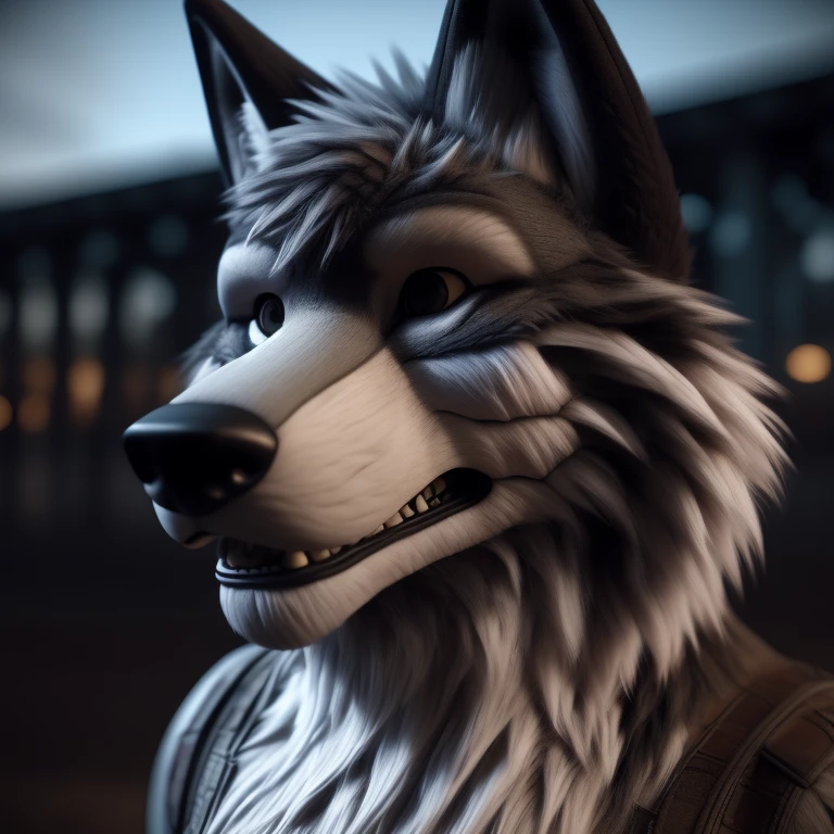 realistic male wolf fursuit 3D Unreal Engine 9