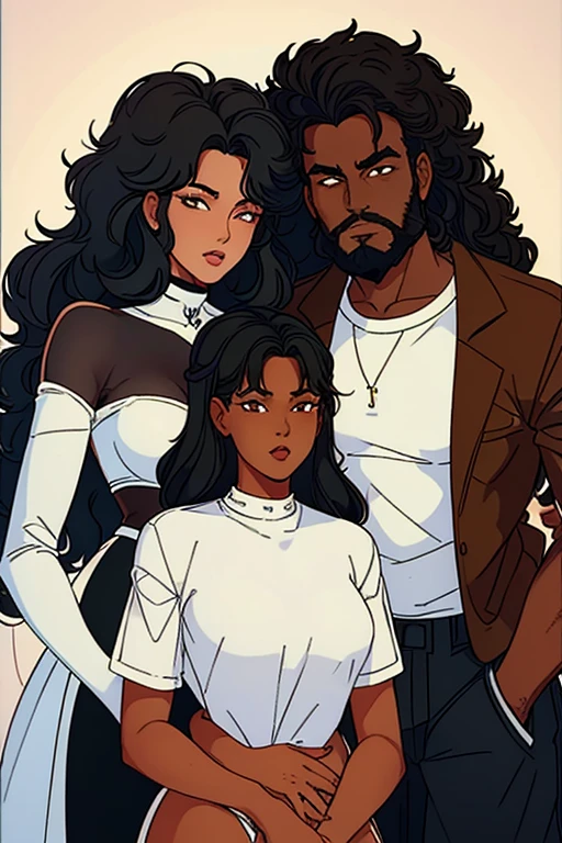 Beautiful young couple, valentines, with a young beautiful woman, white skin and dark black straight long hair, 20 years old with a beautiful young man with brown skin, afro short black hair, good shape beard, 25 years old in love