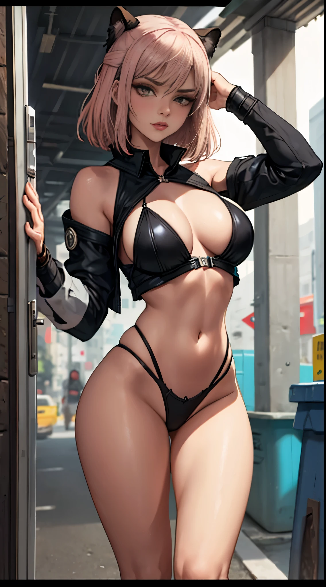 Hay una sexy rubia 1woman con una piel oscura impulsada por vapor, con tetas grandes,Aspecto real, Pelo muy largo,Arte conceptual punk callejero, Sexzy vista de cuerpo completo de arriba a abajo, Tilt Down Round Mole Pose View Turnung Visualization ,fondo de niebla,Arte Street Punk digital, Arte Street Punk city area, Wojtek FUS, Arte digital Steampunk, Detailed illustration of Wild Steampunk, Retrato de una mujer encadenada de oro y cobre, Arte Street Punk, Estilo de arte dieselpunk, Cyberpunk Street Punk, Street Punk Estilo Fantasy, Arte digital altamente detallado en 4k, Sci-fi street punk, high definition face, High Definition Eyes, ojos realistas